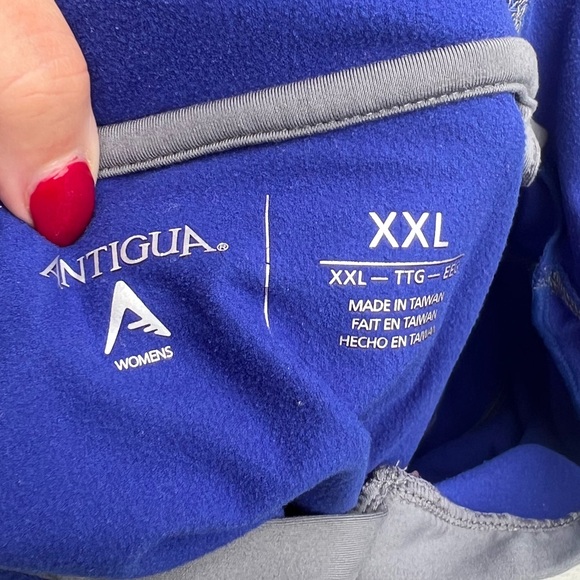 Antigua Women’s Blue Long Sleeve Chicago Cubs Fleece Pullover Size XXLarge - Picture 2 of 7